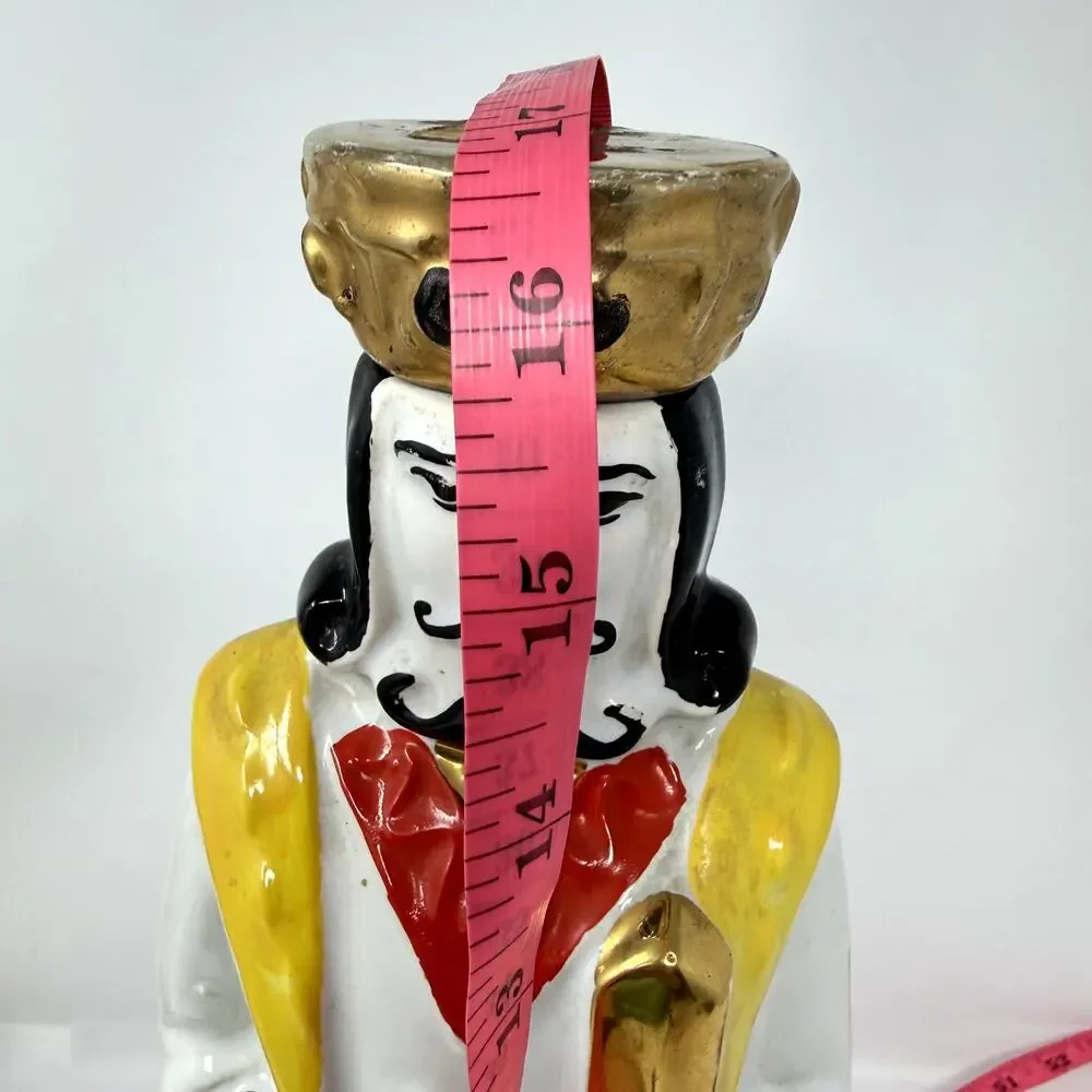 Vintage Ezra Brooks King of Clubs Decanter U.S. Navy Mess Poker Barware